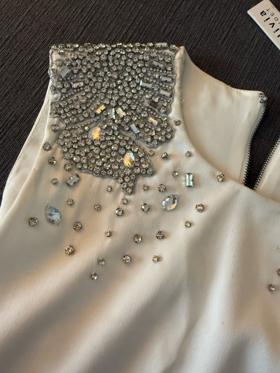 Alice + Olivia Almira Embellished Sleeveless Fitted Mini Dress - Picture 8 of 11